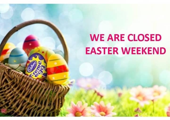 picture easter eggs text saying we are closed 