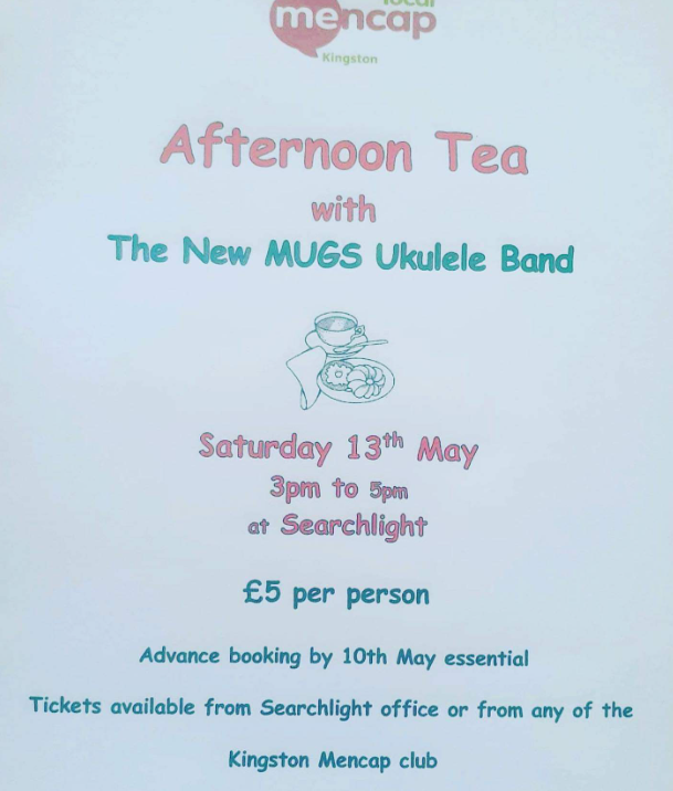 tea party poster with a tea pot and cake 